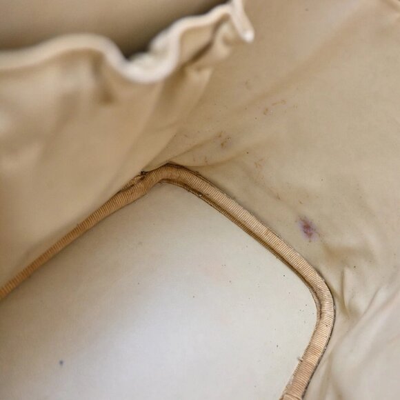 CHANEL Vanity Cosmetic Hand Bag Grained Calfskin Leather Yellow Vintage 93RF437 - Picture 11 of 15